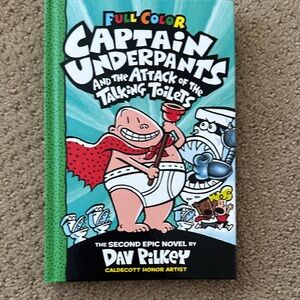 Scholastic Full Color Captain Underpants Book - Green and Blue